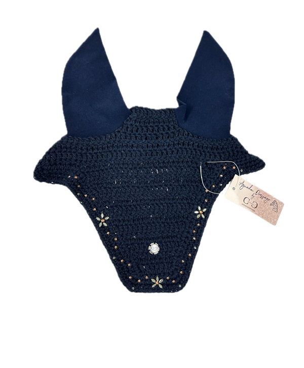 ANCCOR EQUESTRIAN FLY HAT NAVY ROSEGOLD PARIS