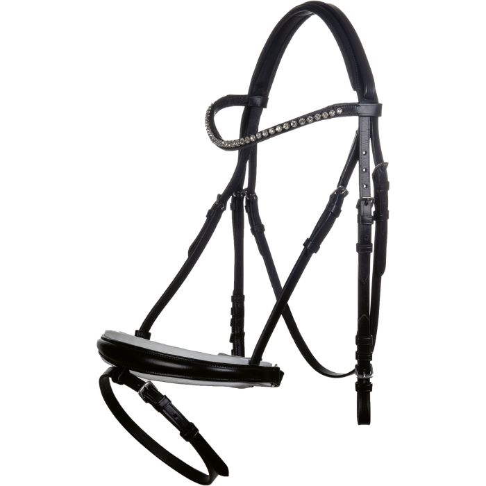 HKM BRIDLE FLORA BLACK