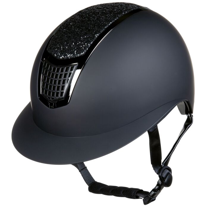 HKM EQUESTRIAN HELMET GLAMOUR SHIELD BLACK