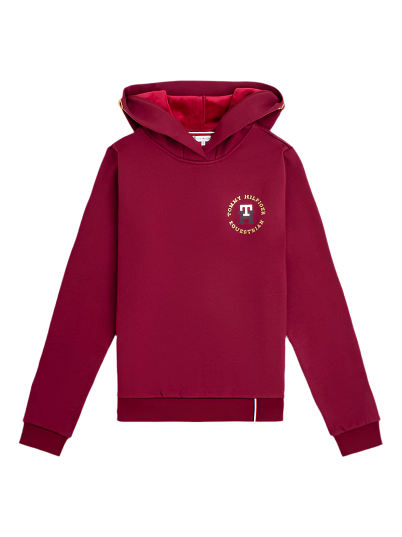 TOMMY HILFIGER COLORADO LOGO HOODIE ROUGE