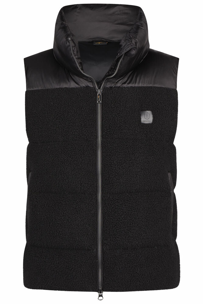 ESKADRON QUILT-WAISTCOAT TEDDY WAIST COAT BLACK