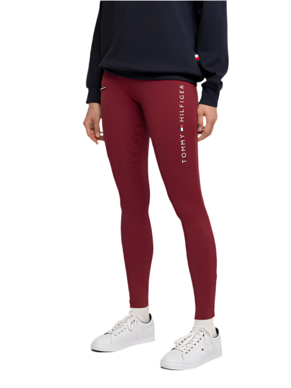 TOMMY HILFIGER ELMIRA WINTER LEGGINGS FULL GRIP ROUGE