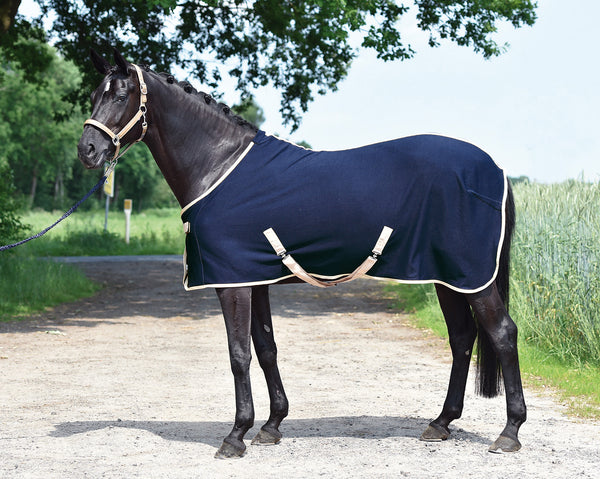 BUSSE FLEECE RUG COOLER NAVY/BEIGE