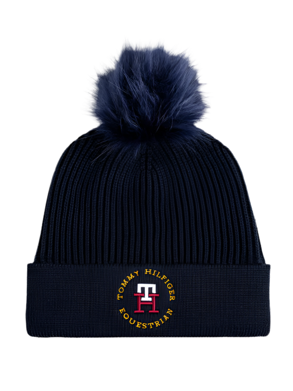 TOMMY HILFIGER VANCOUVER POM POM BEANIE DESERT SKY