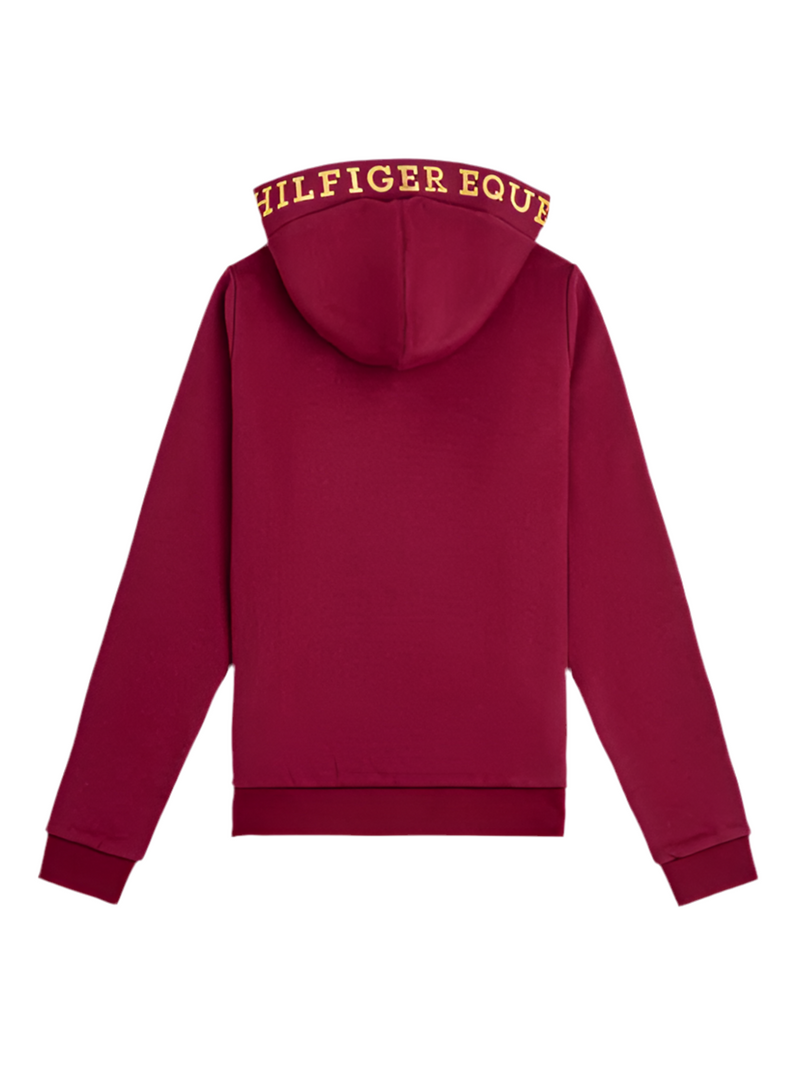 TOMMY HILFIGER COLORADO LOGO HOODIE ROUGE