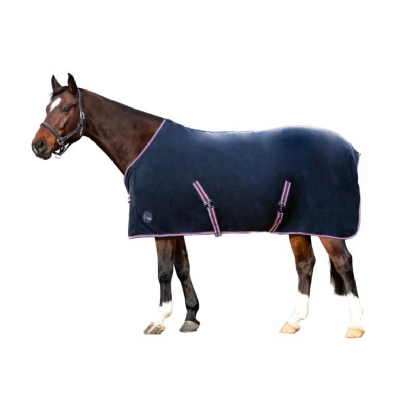 HKM FLEECE COOLER RUG POLAR BLACK/BORDEAUX