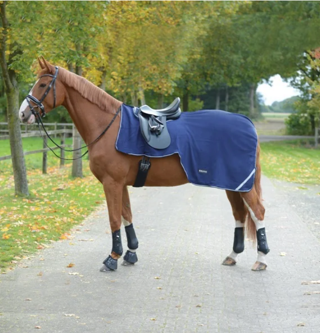 BUSSE FLEECE EXERCISE RUG NAVY