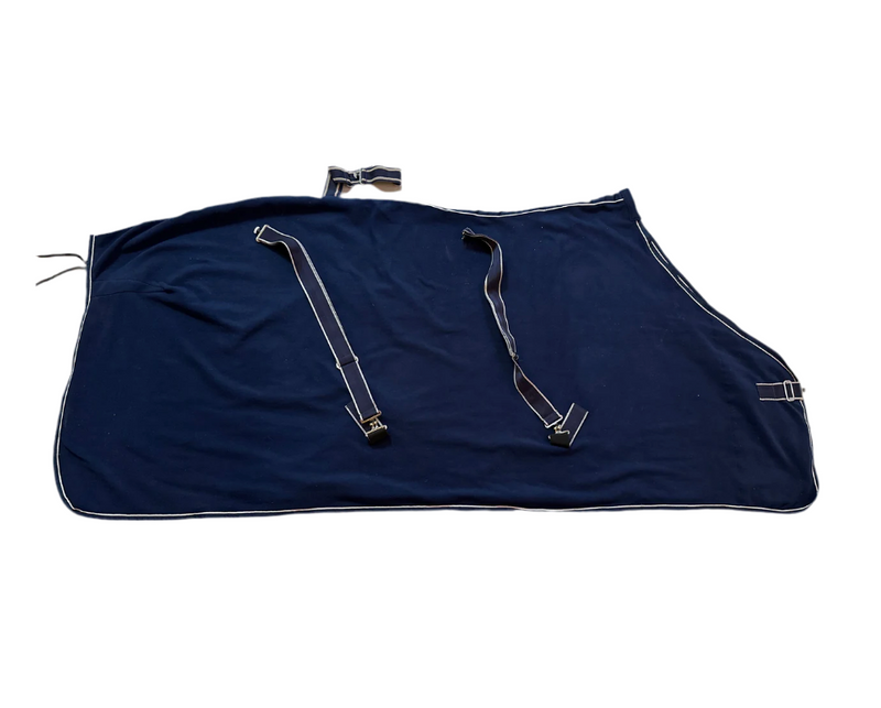 RM HORSE FLEECE RUG NAVY/SILVER