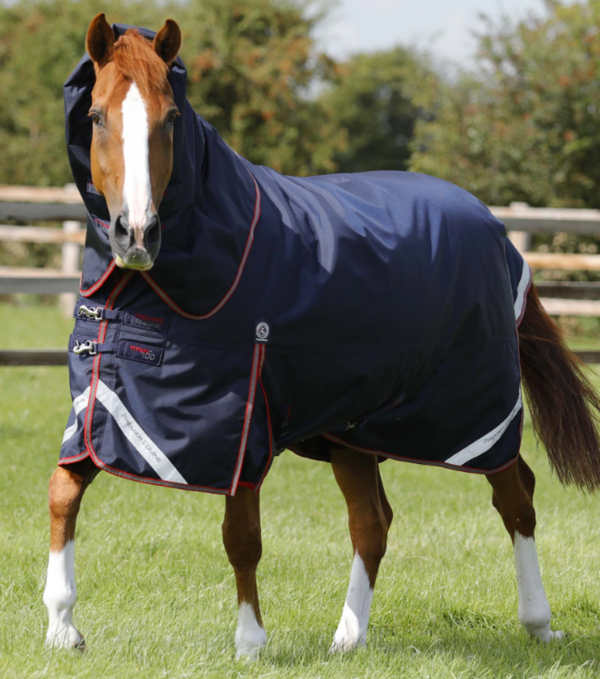 HORSE GUARD TURNOUT RUG FLEXIGUARD HIGH NECK NAVY 100 g