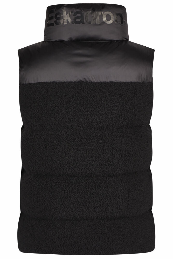 ESKADRON QUILT-WAISTCOAT TEDDY WAIST COAT BLACK